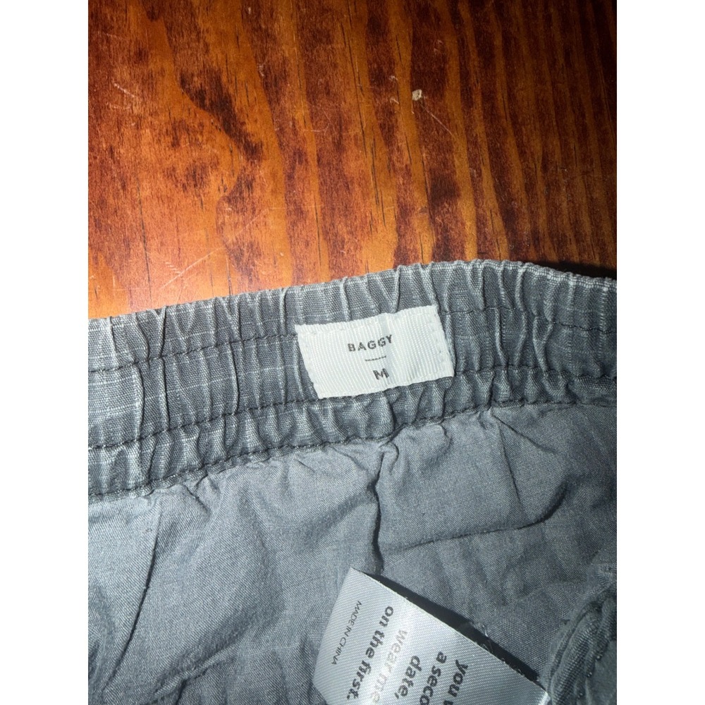 PacSun Cargo Shorts Mens Medium Gray Baggy Ripstop Elastic Waist Utility - Picture 3 of 5